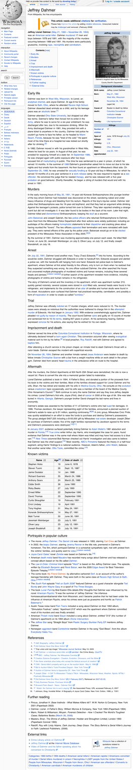Jeffrey Dahmer from Wikipedia, the Free Encyclopedia