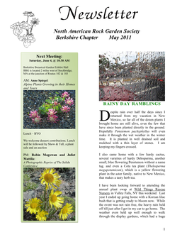 Newsletter Berkshire Chapter