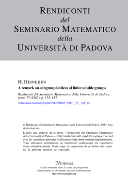 A Remark on Subgroup Lattices of Finite Soluble Groups