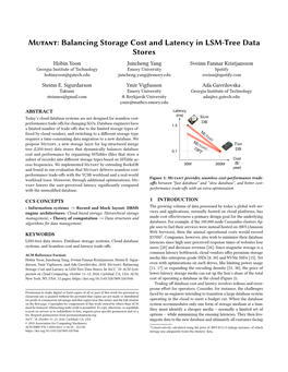 Mutant: Balancing Storage Cost and Latency in LSM-Tree Data Stores