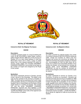 ROYAL 22 E RÉGIMENT, Octobre 2010 (Version PDF, 176,59