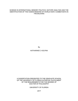 University of Florida Thesis Or Dissertation Formatting