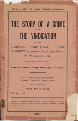 The Story of a Crime the Vindication