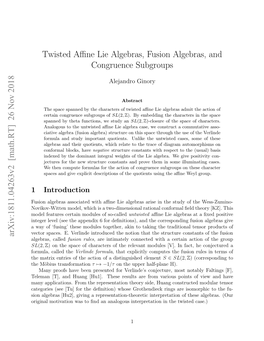 Twisted Affine Lie Algebras, Fusion Algebras, and Congruence