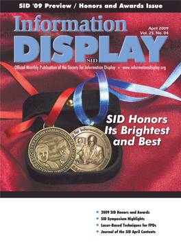 SID '09 Preview / Honors and Awards Issue