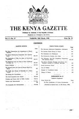 The Kenyagazett