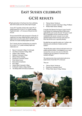 East Sussex Celebrate GCSE Results