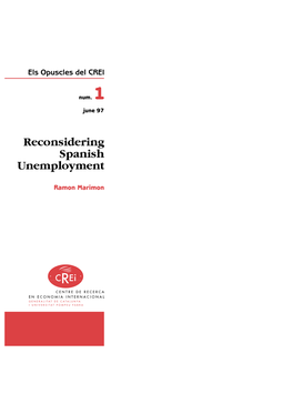 Reconsidering Spanish Unemployment