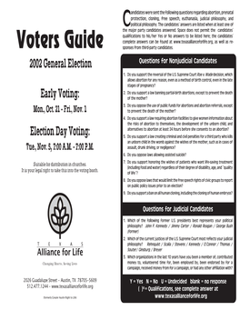 Voters Guide Complete Answers Can Be Found at As Well As Re- Sponses from Third-Party Candidates