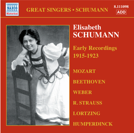 Elisabeth SCHUMANN Early Recordings