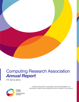 Computing Research Association Annual Report FY 2013-2014