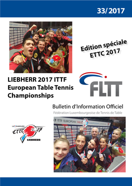 LIEBHERR 2017 ITTF European Table Tennis Championships