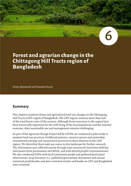 Forest and Agrarian Change in the Chittagong Hill Tracts Region of Bangladesh