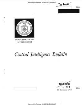 CENTRAL INTELLIGENCE BULLETIN Map