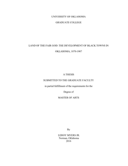 Master's Thesis Template