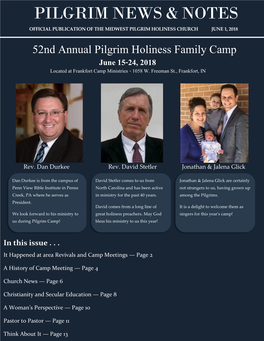 52Nd Annual Pilgrim Holiness Family Camp