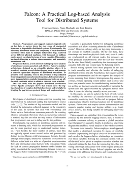 Falcon: a Practical Log-Based Analysis Tool for Distributed Systems