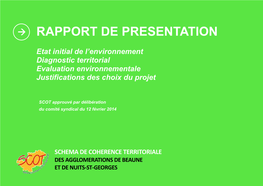 Rapport De Présentation 2 SCOT Des Agglomérations De Beaune Et De Nuits St-Georges