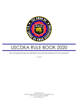 Uscdka Rule Book 2020