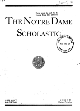 Notre Dame Scholastic, Vol. 67, No. 20 -- 23 March 1934