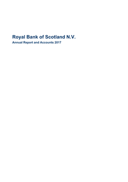Royal Bank of Scotland N.V. Annual Report and Accounts 2017