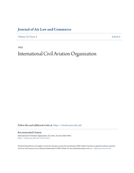 International Civil Aviation Organization