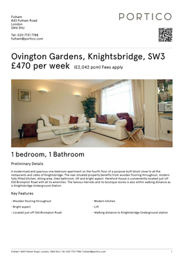 Ovington Gardens, Knightsbridge, SW3