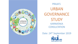 Urban Governance Study Karnataka Consultation