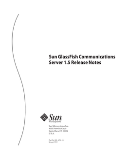 Sun Glassfish Communications Server 15 Release Notes