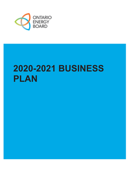 Ontario Energy Board 2020-2021 Business Plan