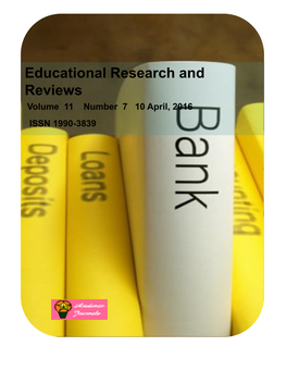 Educational Research and Reviews Volume 11 Number 7 10 April, 2016 ISSN 1990-3839