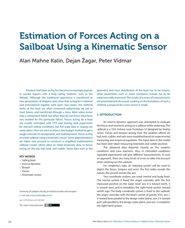 Estimation of Forces Acting on a Sailboat Using a Kinematic Sensor