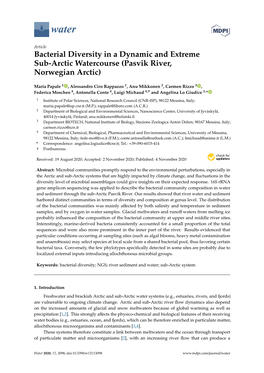 Bacterial Diversity in a Dynamic and Extreme Sub-Arctic Watercourse (Pasvik River, Norwegian Arctic)