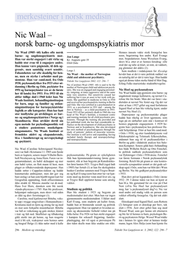 Merkesteiner I Norsk Medisinmerkesteinerino