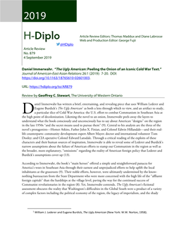 H-Diplo Article Review 20 19