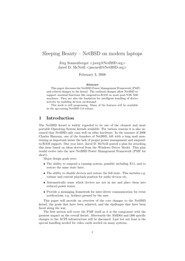 Sleeping Beauty – Netbsd on Modern Laptops