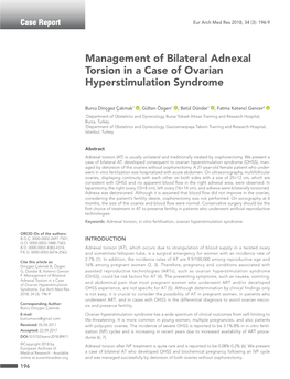 Management of Bilateral Adnexal Torsion in a Case of Ovarian Hyperstimulation Syndrome