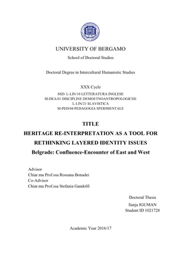 University of Bergamo Title Heritage Re