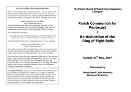 Bells Rededication Service.Pdf