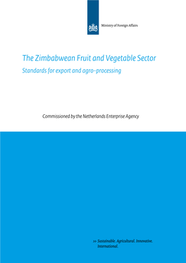 The Zimbabwean Fruit and Vegetable Sector Standards for Export and Agro-Processing