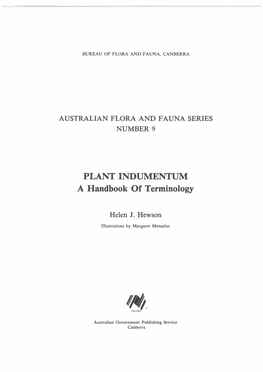 PLANT INDUMENTUM a Handbook of Terminology