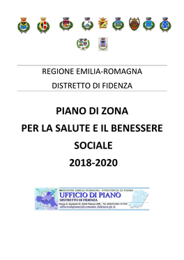 Piano Di Zona Per La Salute E Il Benessere Sociale 2018-2020