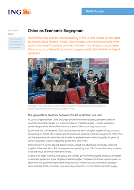 China As Economic Bogeyman Opinion