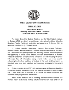 Indian Council for Cultural Relations