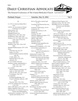 Daily Christian Advocate the General Conference of the United Methodist Church