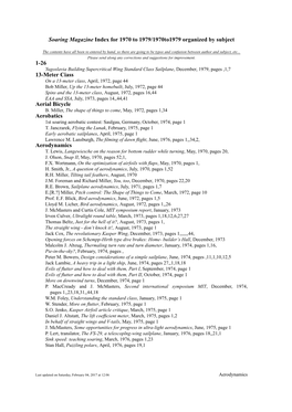 Soaring Magazine Index for 1970 to 1979/1970To1979 Organized by Subject