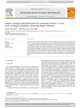 A Case Study of Villages in Hinthada, Ayeyarwady Region, Myanm