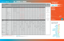 106 - POITIERS  GENÇAY HORAIRES VALABLES DU 01/09/16 AU 03/09/17 (Du Lundi Au Dimanche Sauf Jours Fériés)