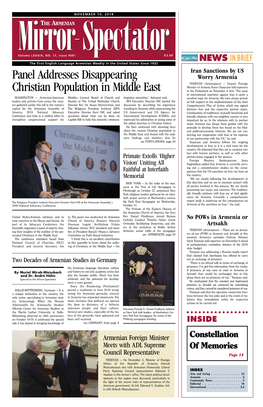 Panel Addresses Disappearing Christian Population in Middle East