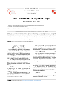 Euler Characteristic of Polyhedral Graphs